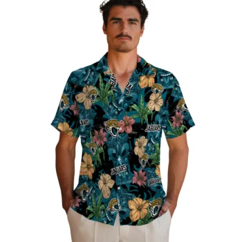 jacksonville jaguars tiki jungle teal hawaiian shirts fashion forward