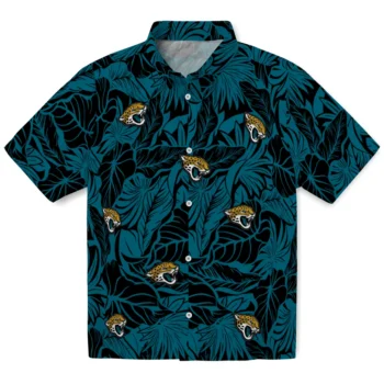 jacksonville jaguars monstera layer teal hawaiian shirts best selling