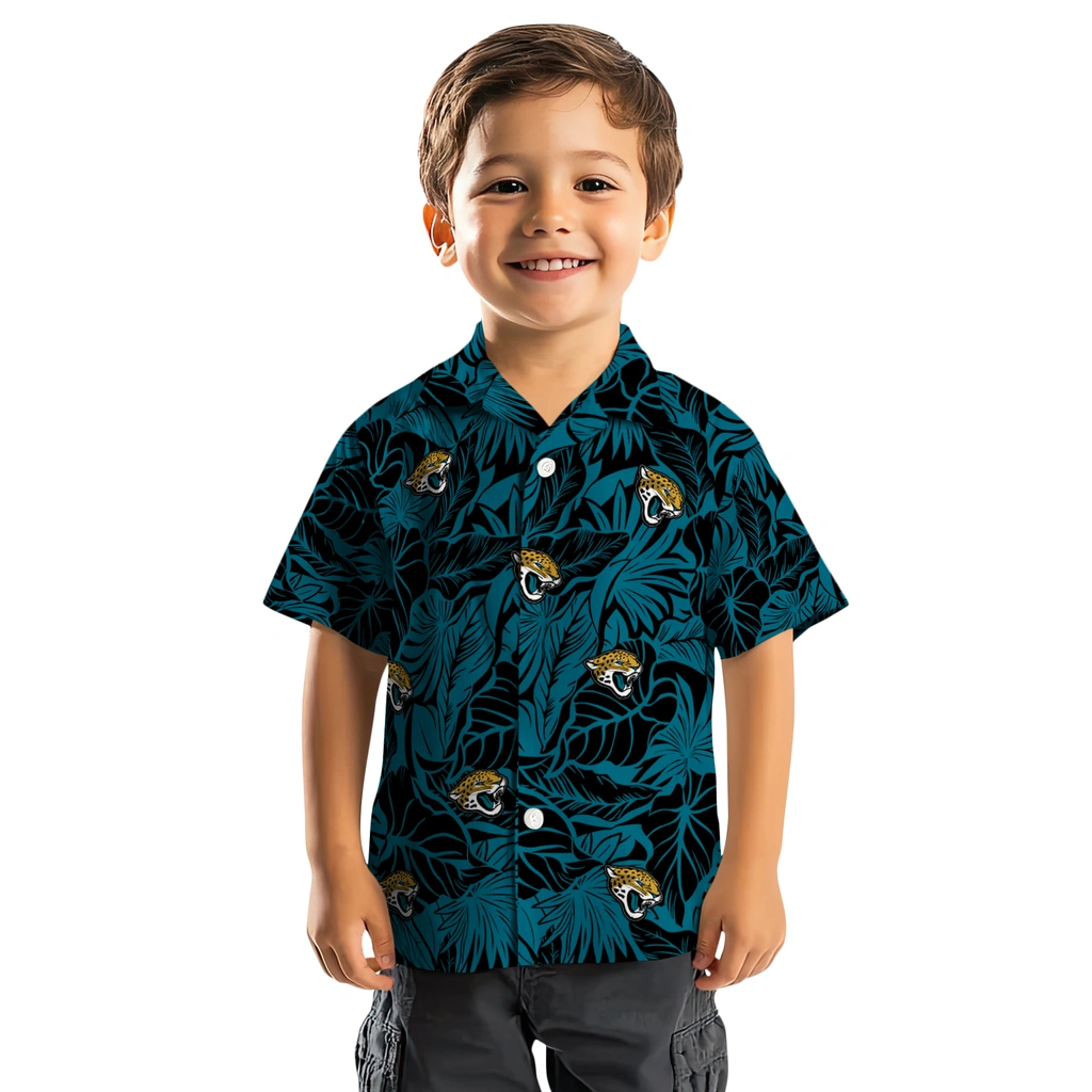 Jacksonville Jaguars Hawaiian Shirt - Monstera Layer jacksonville jaguars monstera layer teal hawaiian shirts top rated