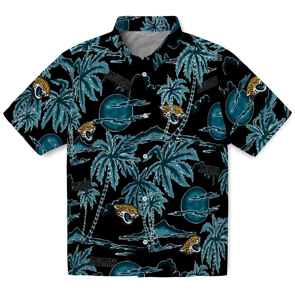 Jacksonville Jaguars Hawaiian Shirt - Palm Sunset jacksonville jaguars palm sunset hawaiian shirts best selling