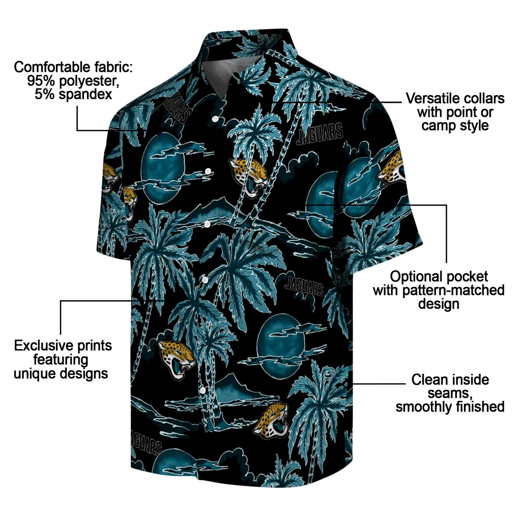 Jacksonville Jaguars Hawaiian Shirt - Palm Sunset jacksonville jaguars palm sunset hawaiian shirts new arrival
