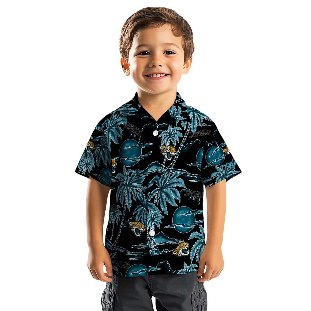 Jacksonville Jaguars Hawaiian Shirt - Palm Sunset jacksonville jaguars palm sunset hawaiian shirts top rated