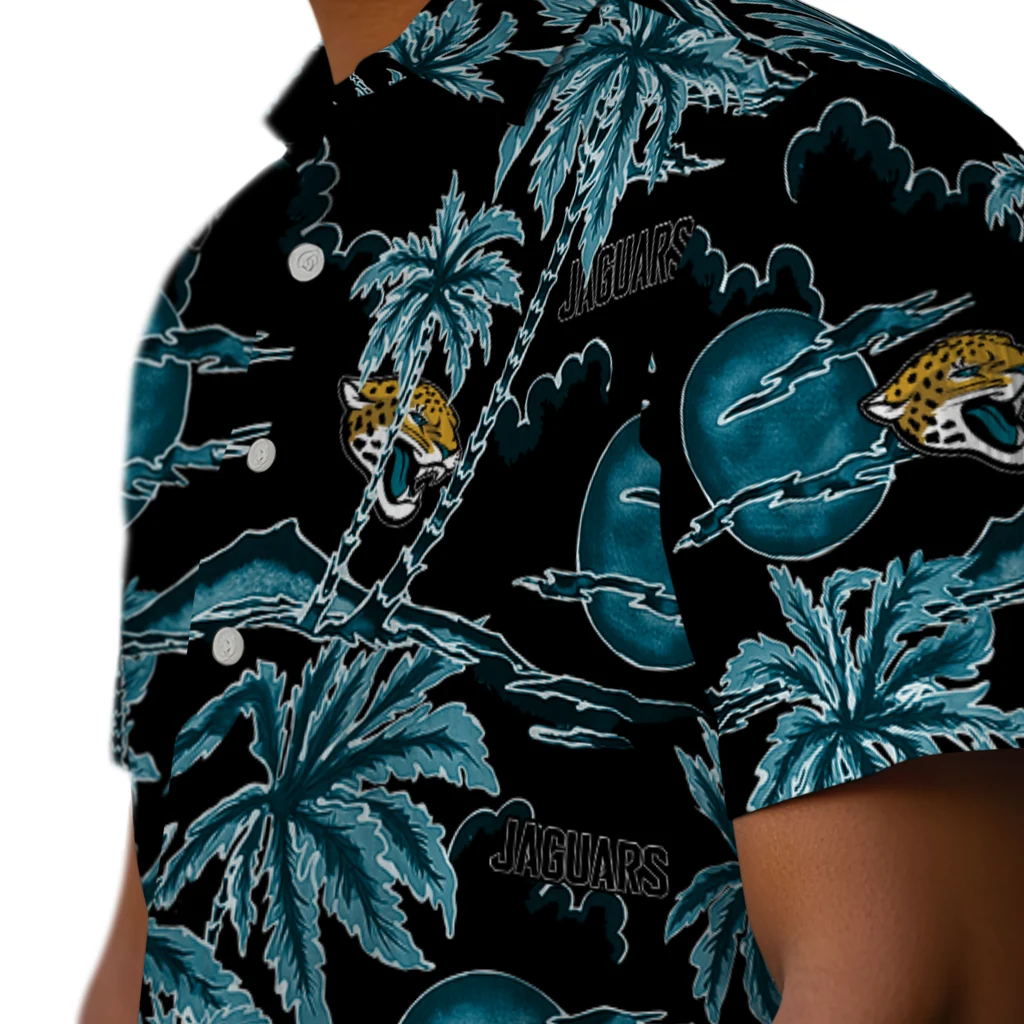 Jacksonville Jaguars Hawaiian Shirt - Palm Sunset jacksonville jaguars palm sunset hawaiian shirts trendy
