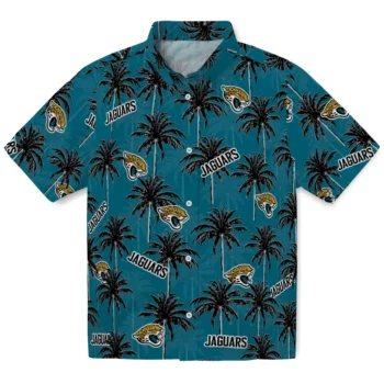 jacksonville jaguars palm grove teal hawaiian shirts best selling