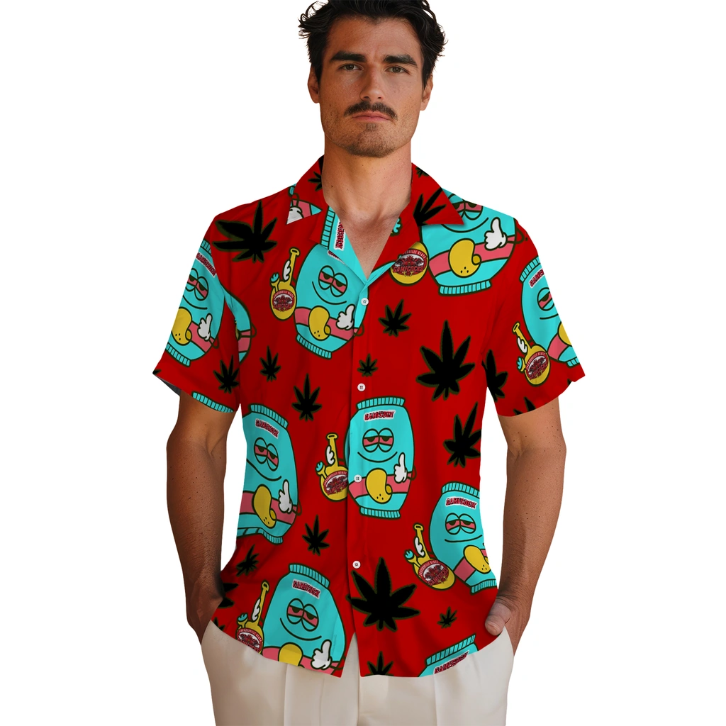 Jacksonville State Gamecocks Hawaiian Shirt - Chill Vibe jacksonville state gamecocks bong smile red hawaiian shirts fashion forward