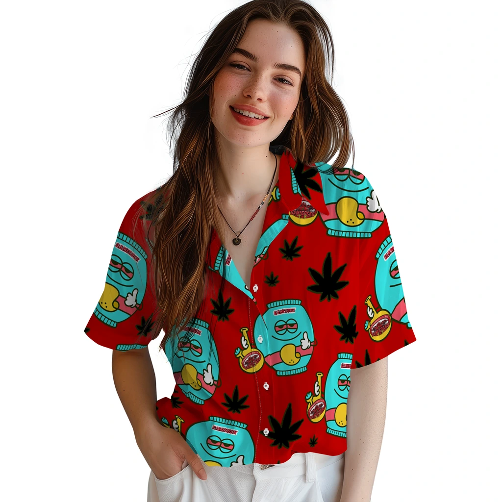 Jacksonville State Gamecocks Hawaiian Shirt - Chill Vibe jacksonville state gamecocks bong smile red hawaiian shirts latest model