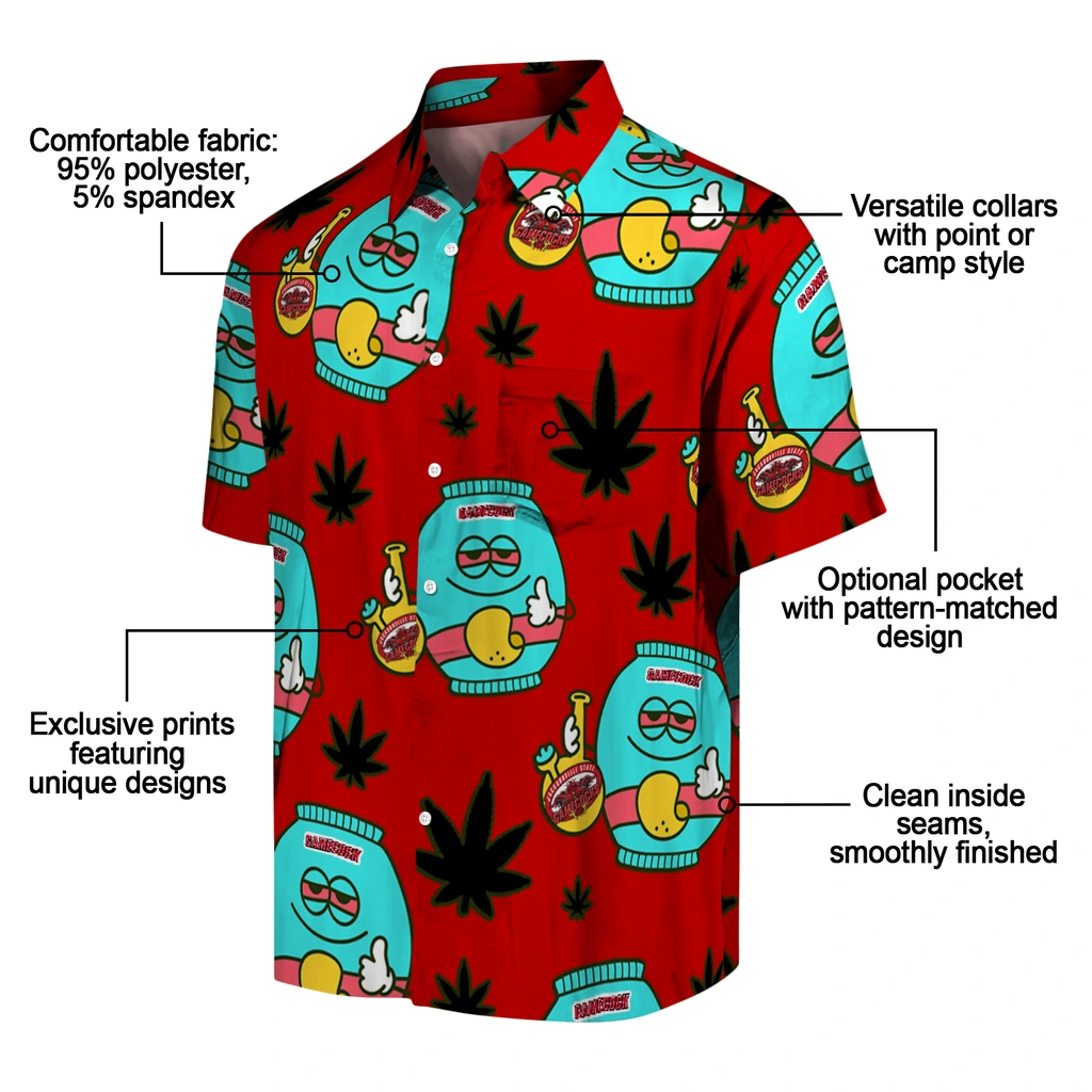 Jacksonville State Gamecocks Hawaiian Shirt - Chill Vibe jacksonville state gamecocks bong smile red hawaiian shirts new arrival