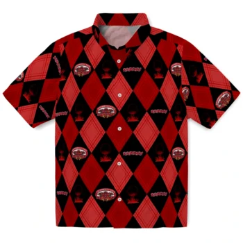 jacksonville state gamecocks balloon plaid red hawaiian shirts best selling