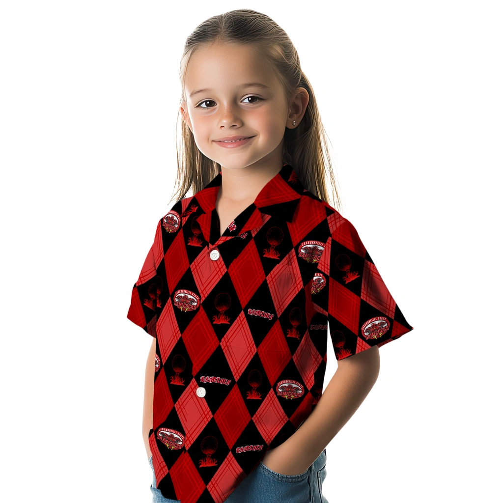 Jacksonville State Gamecocks Hawaiian Shirt - Golfing Plaid jacksonville state gamecocks balloon plaid red hawaiian shirts premium grade