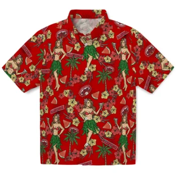 jacksonville state gamecocks hawaiian girls design red hawaiian shirts best selling