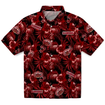 jacksonville state gamecocks hibiscus exotic red hawaiian shirts best selling
