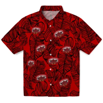 jacksonville state gamecocks leaf outline red hawaiian shirts best selling