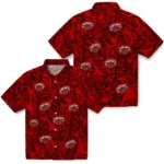 Jacksonville State Gamecocks Hawaiian Shirt – Leaf Outline