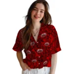 Jacksonville State Gamecocks Hawaiian Shirt – Leaf Outline