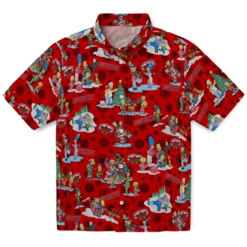 jacksonville state gamecocks simpsons christmas red hawaiian shirts best selling