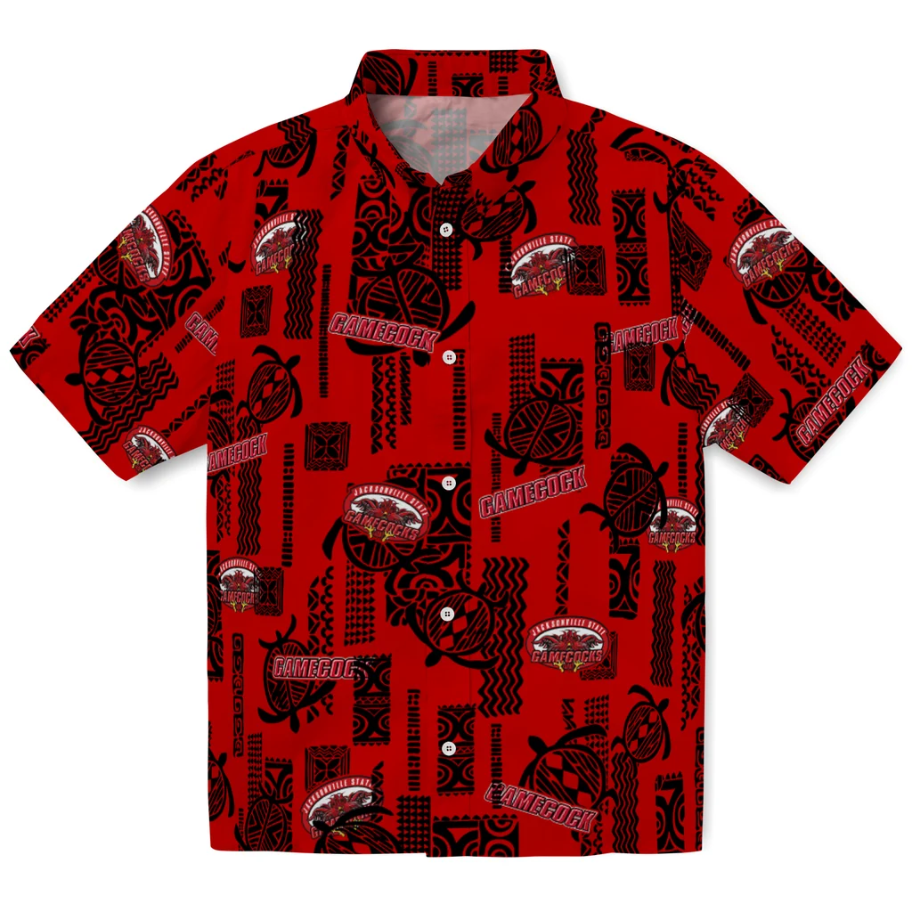 Jacksonville State Gamecocks Hawaiian Shirt - Turtle Lines jacksonville state gamecocks turtle lines red hawaiian shirts best selling