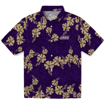 james madison dukes hibiscus petals purple hawaiian shirts best selling