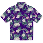 James Madison Dukes Hawaiian Shirt – Flamingo and Hibiscus