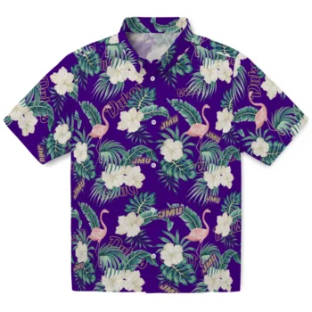 james madison dukes flamingo palms purple hawaiian shirts best selling