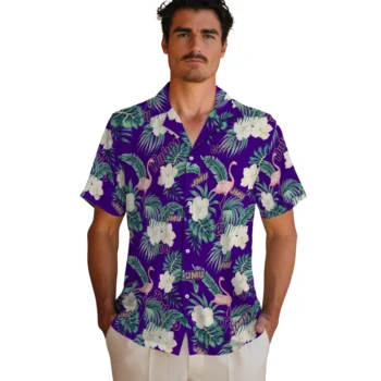 james madison dukes flamingo palms purple hawaiian shirts fashion forward