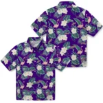 James Madison Dukes Hawaiian Shirt – Flamingo and Hibiscus