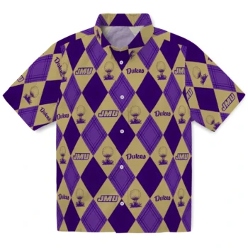 james madison dukes balloon plaid purple hawaiian shirts best selling