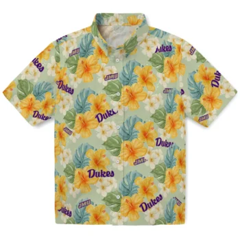 james madison dukes hibiscus mood pale lime yellow hawaiian shirts best selling