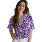 James Madison Dukes Hawaiian Shirt – Hibiscus Motif