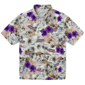 james madison dukes hibiscus seaside white hawaiian shirts best selling