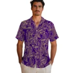 James Madison Dukes Hawaiian Shirt – Leaf Outline