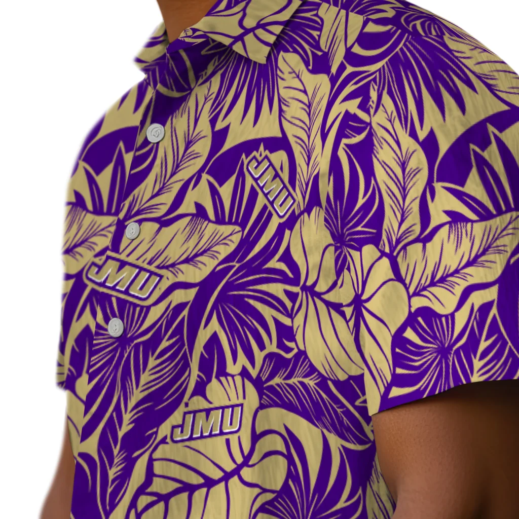 James Madison Dukes Hawaiian Shirt - Monstera Layer james madison dukes monstera layer purple hawaiian shirts trendy