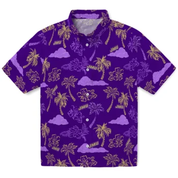 james madison dukes palm and clouds purple hawaiian shirts best selling