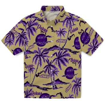 james madison dukes palm sunset hawaiian shirts best selling