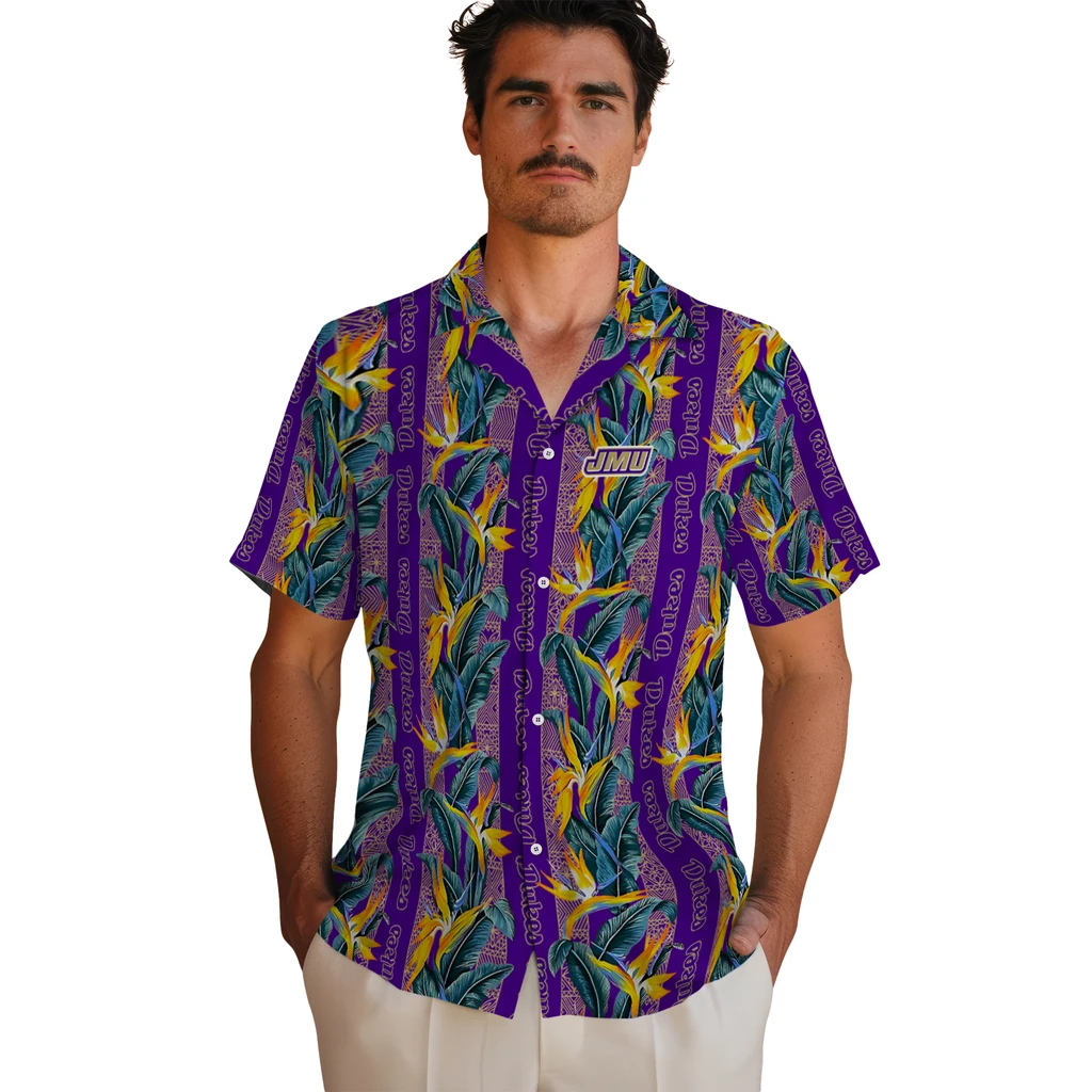 James Madison Dukes Hawaiian Shirt - Paradise Vines james madison dukes paradise vines purple hawaiian shirts fashion forward