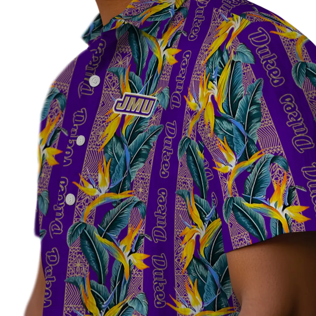 James Madison Dukes Hawaiian Shirt - Paradise Vines james madison dukes paradise vines purple hawaiian shirts trendy