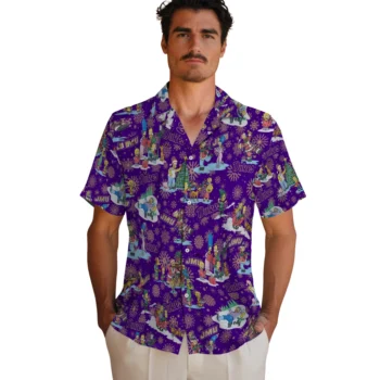 james madison dukes simpsons christmas purple hawaiian shirts fashion forward