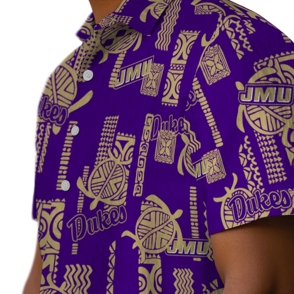 James Madison Dukes Hawaiian Shirt - Turtle Lines james madison dukes turtle lines purple hawaiian shirts trendy