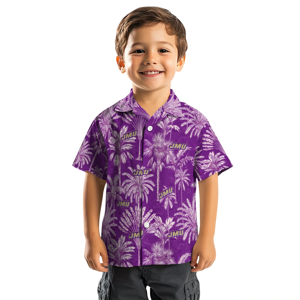 James Madison Dukes Hawaiian Shirt - Vintage Palm Tree james madison dukes palm shadows purple hawaiian shirts top rated