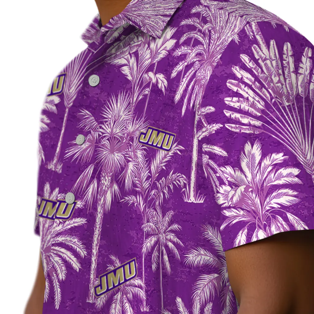 James Madison Dukes Hawaiian Shirt - Vintage Palm Tree james madison dukes palm shadows purple hawaiian shirts trendy