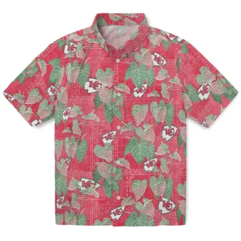 kansas city chiefs anthurium overlay red hawaiian shirts best selling