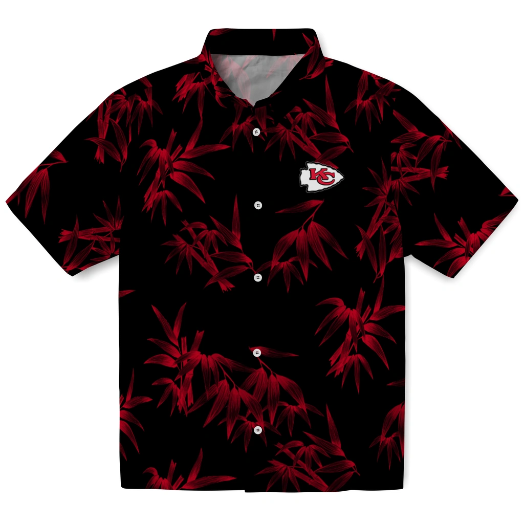 Kansas City Chiefs Hawaiian Shirt - Bamboo Branches kansas city chiefs bamboo branches red black hawaiian shirts best selling