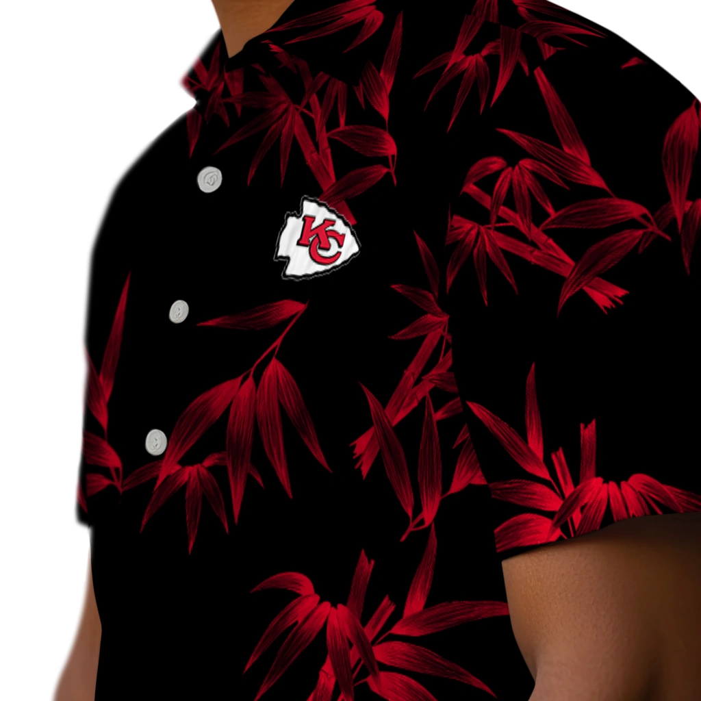 Kansas City Chiefs Hawaiian Shirt - Bamboo Branches kansas city chiefs bamboo branches red black hawaiian shirts trendy