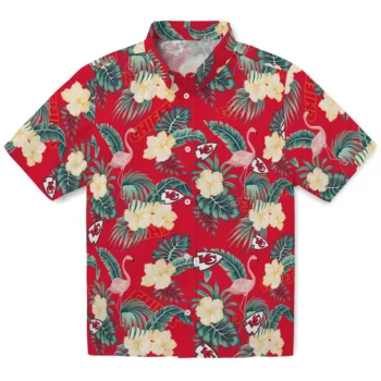 kansas city chiefs flamingo palms red hawaiian shirts best selling