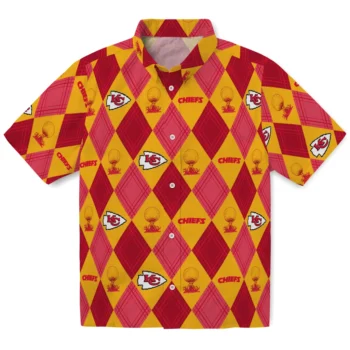 kansas city chiefs balloon plaid red hawaiian shirts best selling