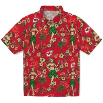 kansas city chiefs hawaiian girls design red hawaiian shirts best selling