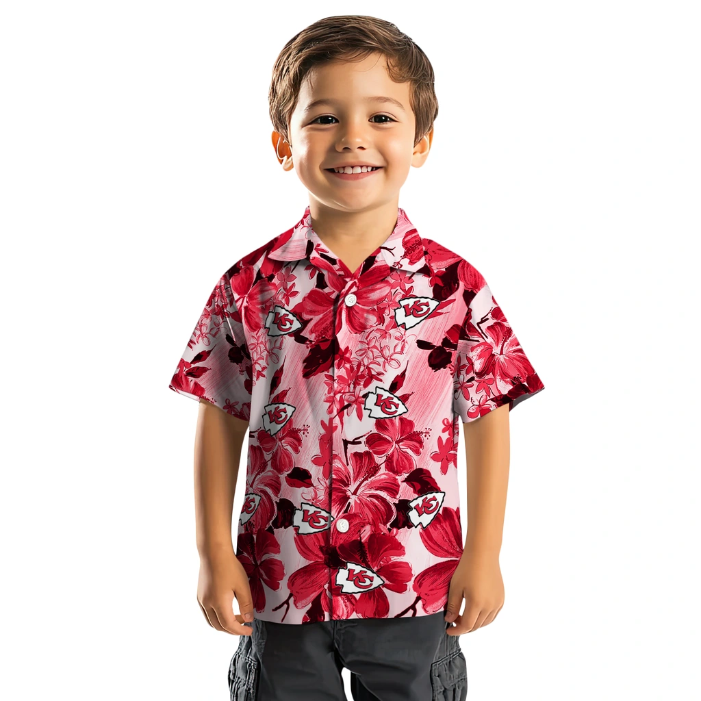 Kansas City Chiefs Hawaiian Shirt - Hibiscus Arrangement kansas city chiefs hibiscus arrangement red hawaiian shirts top rated