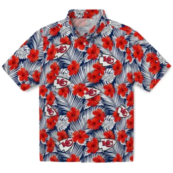 kansas city chiefs hibiscus fiesta red royal blue hawaiian shirts best selling