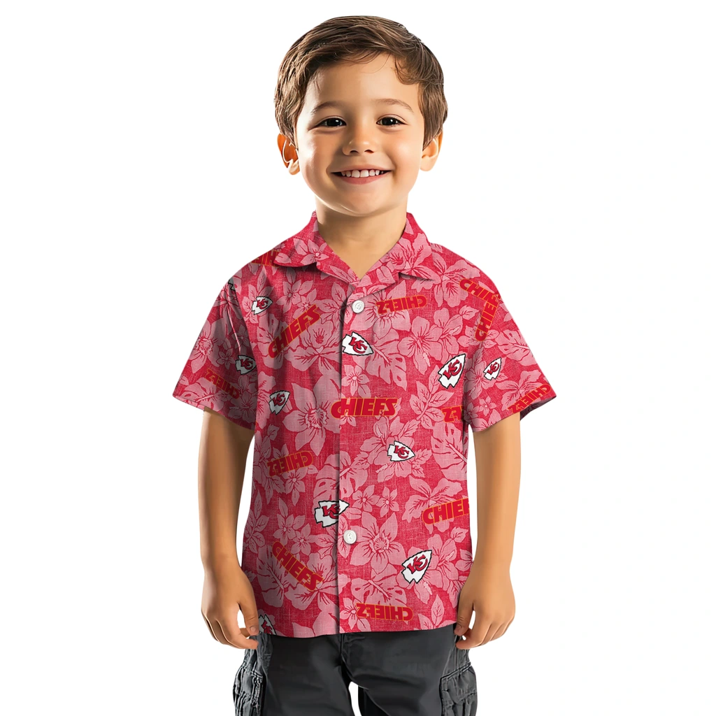Kansas City Chiefs Hawaiian Shirt - Hibiscus Oasis kansas city chiefs hibiscus oasis red hawaiian shirts top rated
