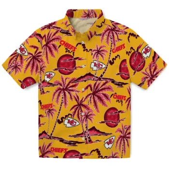 kansas city chiefs palm sunset hawaiian shirts best selling
