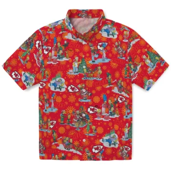 kansas city chiefs simpsons christmas red hawaiian shirts best selling